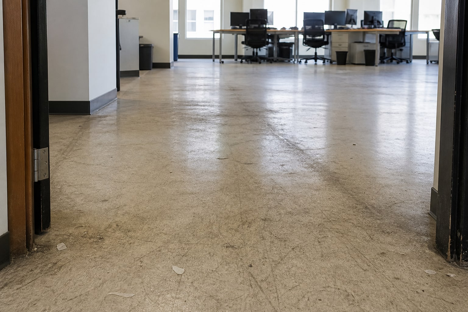 Grundreinigung Büro – vorher